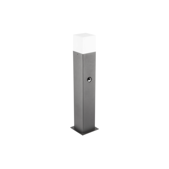 Vrtna svjetiljka LARGO-P PIR 50, E27, MAX.15W, IP44, AC220-240V, 50-60Hz, post, grafit