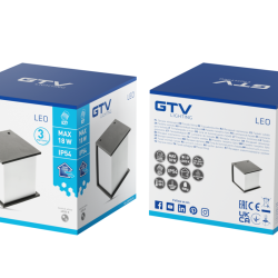 FASADNA SVETILKA LEO, E27, max. 18 W, IP54, ČRNA