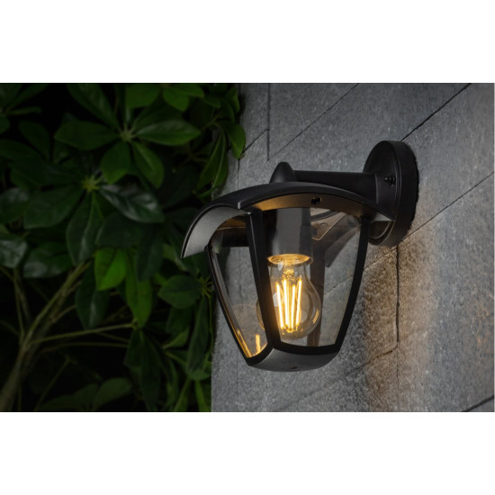 FASADNA SVETILKA MARINA, E27, max. 20 W, IP54, ČRNA