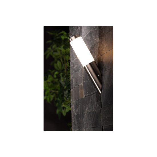 FASADNA SVETILKA MILAN, E27, max. 40 W, IP54, tilted, INOX