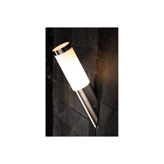 FASADNA SVETILKA MILAN, E27, max. 40 W, IP54, tilted, INOX