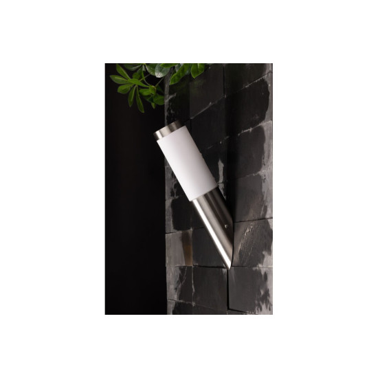 FASADNA SVETILKA MILAN, E27, max. 40 W, IP54, tilted, INOX