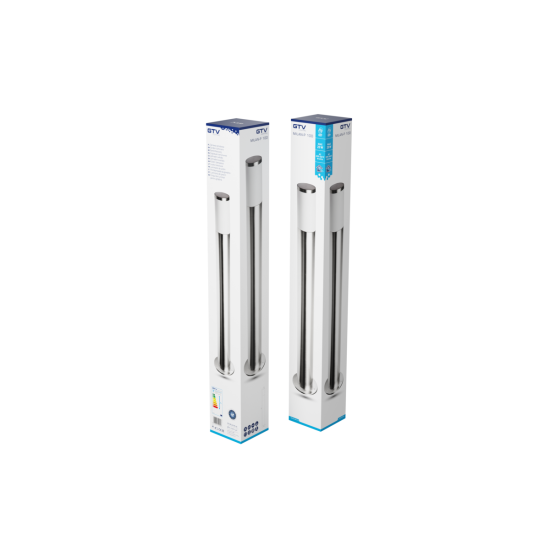 Vrtna svjetiljka  MILAN-P 100, E27, MAX.40W, IP54, AC220-240V, 50-60Hz, stupić, inox
