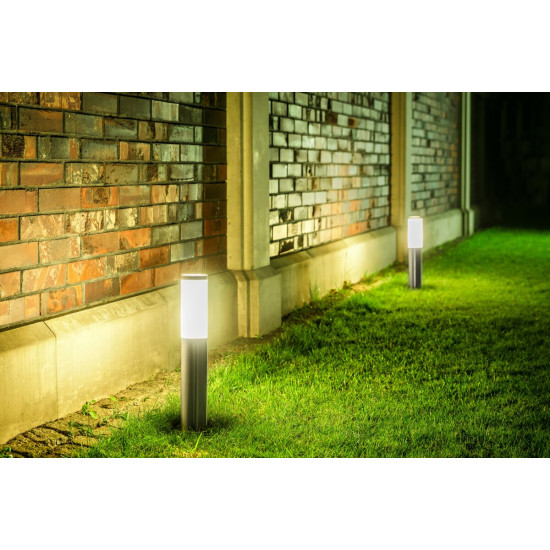 Vrtna svjetiljka  MILAN-P 45, E27, MAX.40W, IP44, AC220-240V, 50-60Hz, słupek, inox