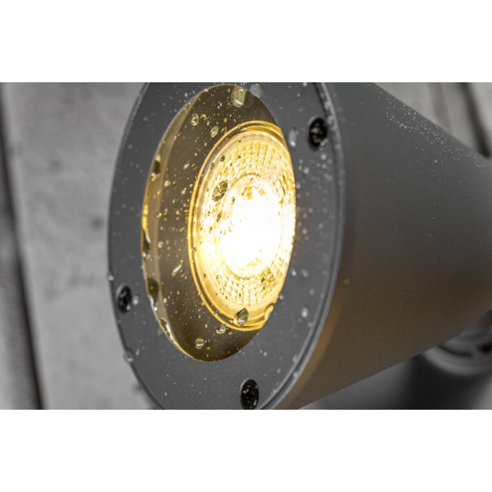 Vrtna svjetiljka  LUSTINO-D,GU10,MAX.20W,IP44,AC220-240V,50-60Hz,zidna donja,grafit