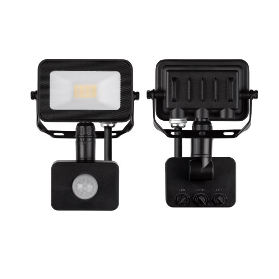 G-TECH reflektor s detektorom pokreta VILMAR, LED, 10W, 900lm, 6400K, AC220-240V, crna