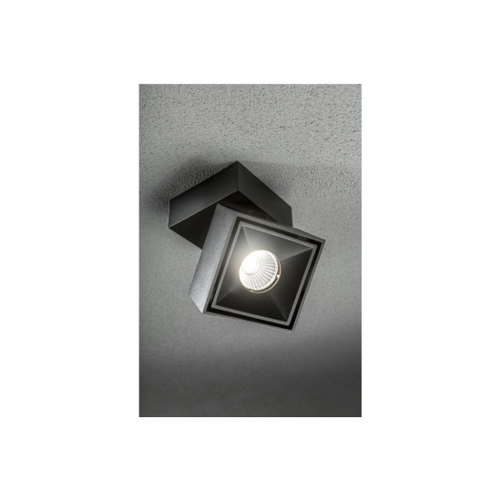 LED SVETILKA BIANCO, 8 W, 680 lm, 4000K, IP20, KVADRATEN, ČRNA