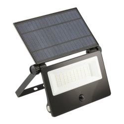 Solarni reflektor LUMOS II, LED, 3000lm, 6400K, 2x2600mAh zamjenjiv, IP65, crni