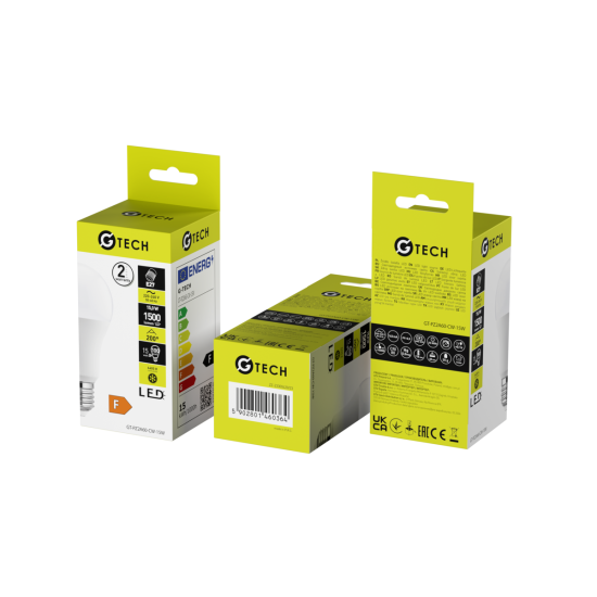G-TECH LED ŽARNICA E27, A60, 15 W, 1500 lm, 6400K, AC220-240V, 200°
