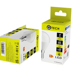 G-TECH LED ŽARNICA E14, B45, 6 W, 470 lm, 3000K, AC220-240V, 160°