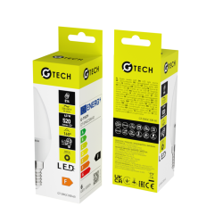 G-TECH LED ŽARNICA E14, C30, 6 W, 520 lm, 3000K, AC220-240V, 160°