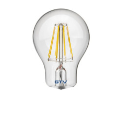 LED ŽARNICA E27, A60, 8 W, 880 lm, 3000K, AC220-240V, 360°, PROZORNA