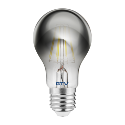 LED ŽARNICA E27, A60, 8 W, 720 lm, 2700K, AC220-240V, 360°, PROZORNA SIVA