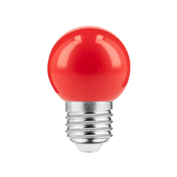 LED ŽARNICA E27, B45, 1 W, 50 lm, AC220-240V, 270°, RDEČ