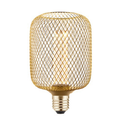 LED ŽARNICA GRID, E27, C100, 3.5 W, 120 lm, 1800K, AC220-240V, 320°, ZLATO