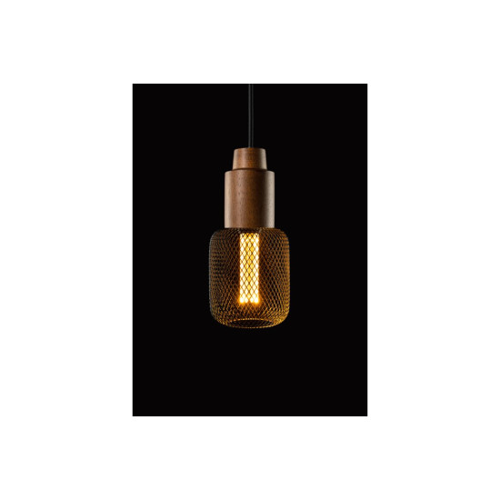 LED ŽARNICA GRID, E27, C100, 3.5 W, 120 lm, 1800K, AC220-240V, 320°, ČRNO
