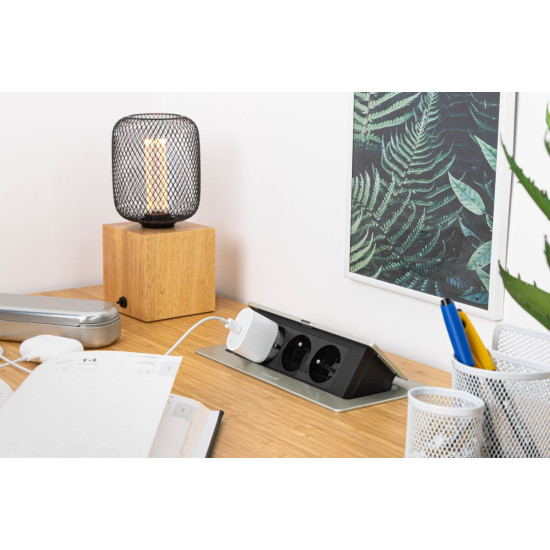 LED ŽARNICA GRID, E27, C100, 3.5 W, 120 lm, 1800K, AC220-240V, 320°, ČRNO