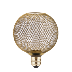 LED ŽARNICA GRID, E27, C125, 3.5 W, 120 lm, 1800K, AC220-240V, 320°, ZLATO