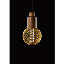 LED ŽARNICA GRID, E27, C125, 3.5 W, 120 lm, 1800K, AC220-240V, 320°, ZLATO