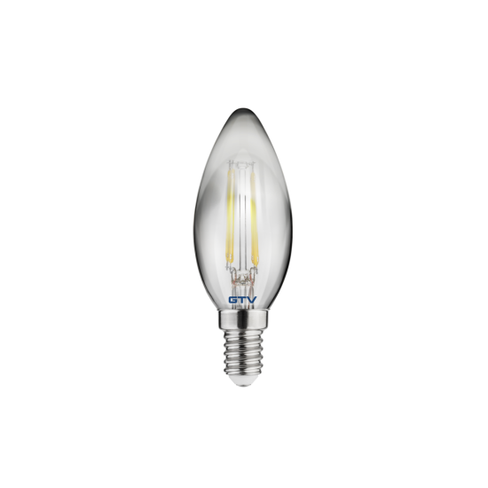 LED ŽARNICA E14, C35, 4 W, 300 lm, 2700K, AC220-240V, 360°, PROZORNA SIVA