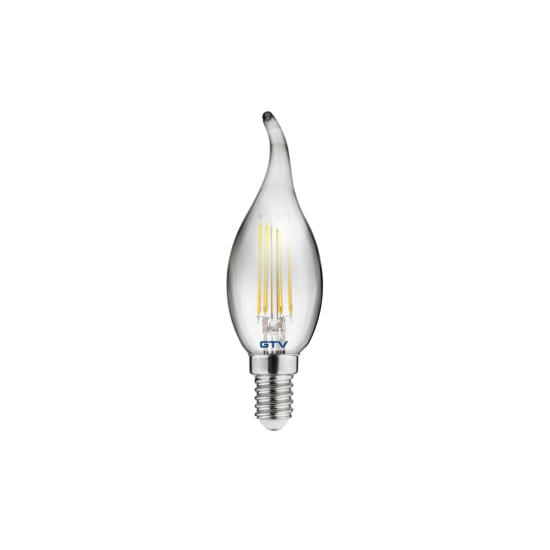 LED ŽARNICA E14, C35L, 4 W, 300 lm, 2700K, AC220-240V, 360°, PROZORNA SIVA