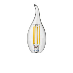 LED ŽARNICA E14, C35L, 4 W, 420 lm, 4000K, AC220-240V, 360°, PROZORNA