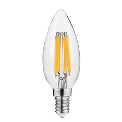 LED ŽARNICA E14, C35, 5.8 W, 640 lm, 4000K, AC220-240V, 360°, PROZORNA