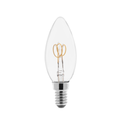 LED ŽARNICA SPIN, E14, C35, 3 W, 165 lm, 2200K, AC220-240V, 360°, PROZORNA