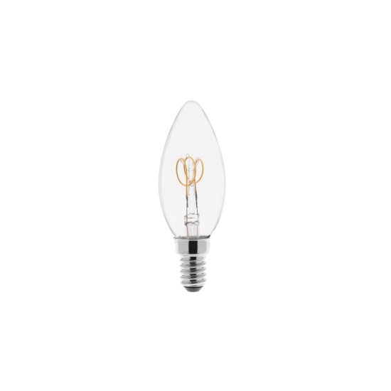 LED ŽARNICA SPIN, E14, C35, 3 W, 165 lm, 2200K, AC220-240V, 360°, PROZORNA