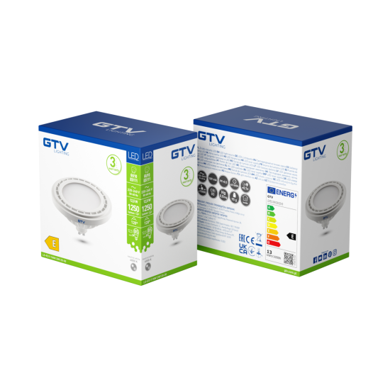 LED ŽARNICA GU10, 111, 12.5 W, 1250 lm, 4000K, AC220-240V, 120°, BELA