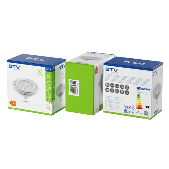 LED ŽARNICA GU10, 111, 12.5 W, 1100 lm, 3000K, AC220-240V, 40°, BELA