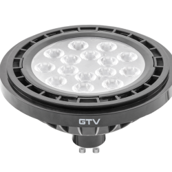 LED ŽARNICA GU10, 111, 12.5 W, 1100 lm, 3000K, AC220-240V, 40°, ČRNA