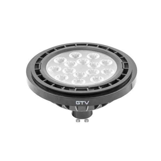 LED ŽARNICA GU10, 111, 12.5 W, 1100 lm, 3000K, AC220-240V, 40°, ČRNA