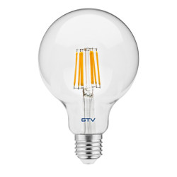 LED ŽARNICA E27, G95, 8 W, 880 lm, 4000K, AC220-240V, 360°, PROZORNA