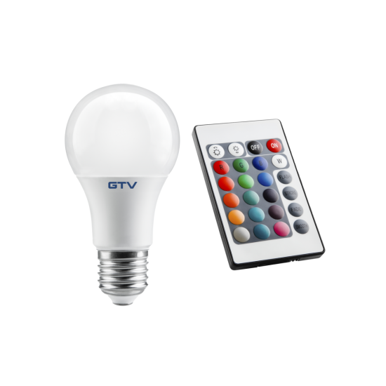 LED IZVOR SVJETLA, RGBW, A60, E27, 9.0W, 830lm, 4000K, AC220-240V, 200°, RGBW daljinski upravljač