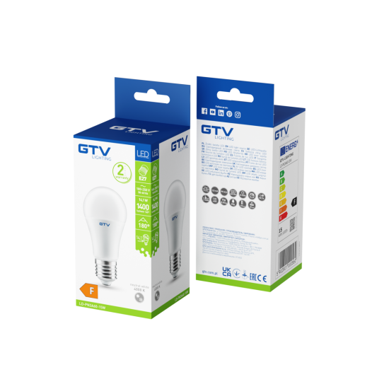 IZVOR SVJETLOSTI LED  A60, SMD2835, SVJETLOST NEUTRALNA BIJELA,  E27, 15W, AC220-240V, KUT SVJETLJENJA  180*, 1320 l