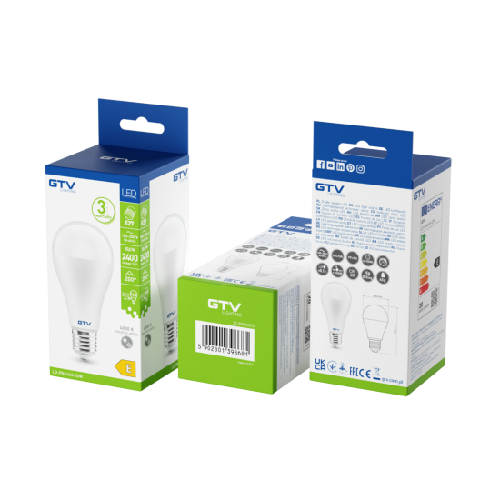 LED ŽARNICA E27, A65, 20 W, 2400 lm, 4000K, AC180-250V, 200°