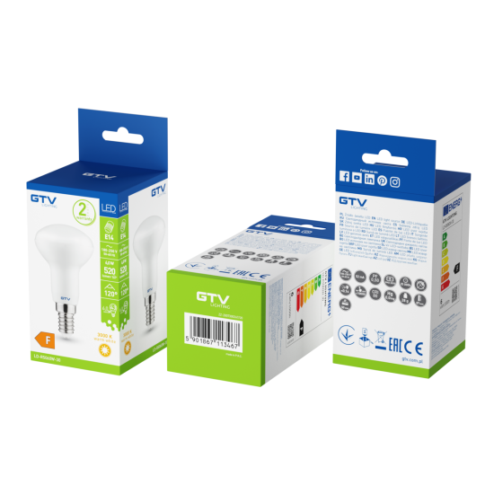 LED ŽARNICA E14, R50, 6 W, 520 lm, 3000K, AC175-250V, 120°