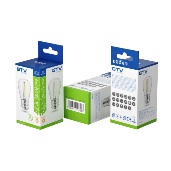LED ŽARNICA E27, S14, 0.5 W, 50 lm, 2700K, AC180-250V, 360°