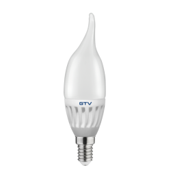 LED ŽARNICA E14, C37L, 10 W, 1000 lm, 3000K, AC180-250V, 160°, CERAMIC