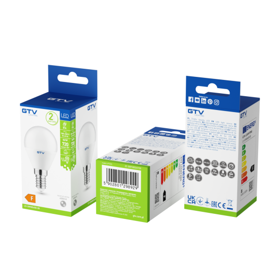 LED ŽARNICA E14, C37L, 8 W, 720 lm, 4000K, AC180-250V, 160°