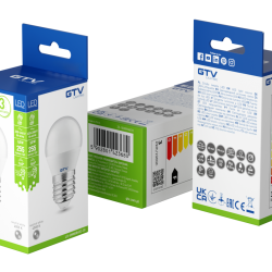 LED ŽARNICA E27, B45, 3 W, 255 lm, 4000K, AC220-240V, 160°