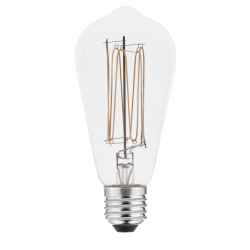 LED ŽARNICA WAVE, E27, G125, 6 W, 500 lm, 2200K, AC220-240V, 360°, PROZORNA