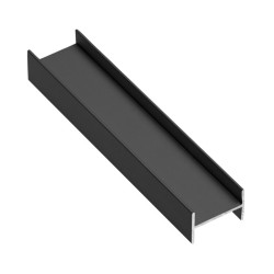 ALUMINIJAST PROFIL  H 18 MM, L=3 m, ČRNA  BARVA