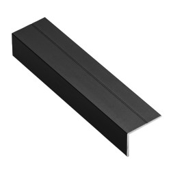 ALUMINIJAST PROFIL KOTNI  18 MM, L=3  m, ČRNA  BARVA