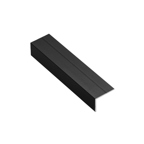 ALUMINIJAST PROFIL KOTNI  18 MM, L=3  m, ČRNA  BARVA