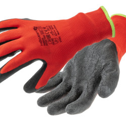 RODER ZAŠČITNE ROKAVICE (LATEX PREVLEKA)  RDEČ/ČRNA  (12 PAR/PAKET) 11