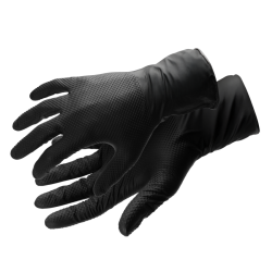 WUSSOW ROKAVICE ZA ENKRATNO UPORABO Z FIMANTNO TEKSTURO ČRNA  (100 KOS/pack) S