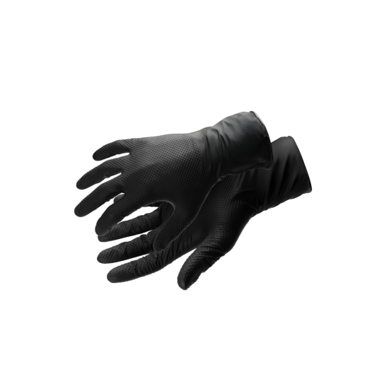 WUSSOW ROKAVICE ZA ENKRATNO UPORABO Z FIMANTNO TEKSTURO ČRNA  (100 KOS/pack) S
