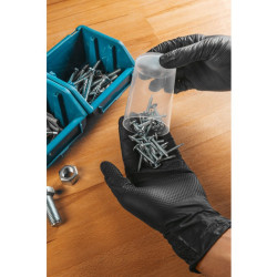 WUSSOW ROKAVICE ZA ENKRATNO UPORABO Z FIMANTNO TEKSTURO ČRNA  (100 KOS/pack) S